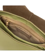 Gianni Chiarini borsa donna in pelle con tracolla colorata "Helena Round" Verde