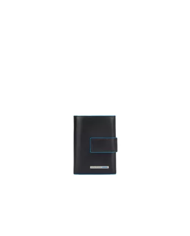 Piquadro Portafoglio verticale piccolo Blue square Nero