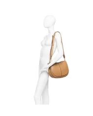 Gianni Chiarini Borsa pelle tracolla colorata Helena Round Cipria