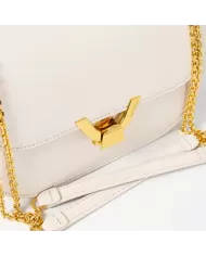 Coccinelle Borsa piccola con catena Dew Bianco