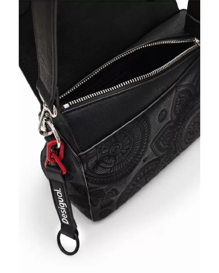 Desigual Borsa piccola ricamata Nero