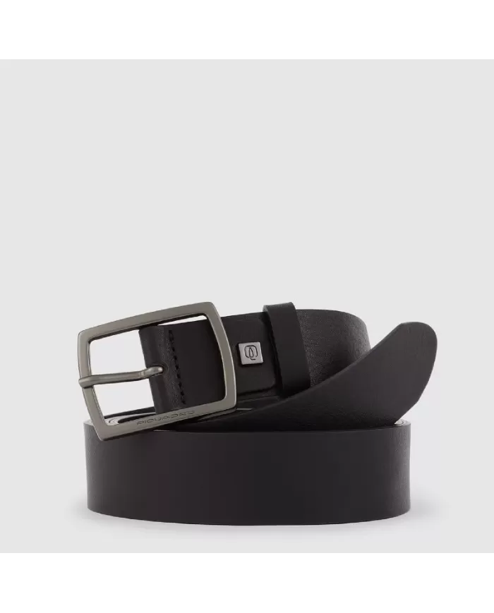 Piquadro Cintura uomo in pelle Black Square Nero