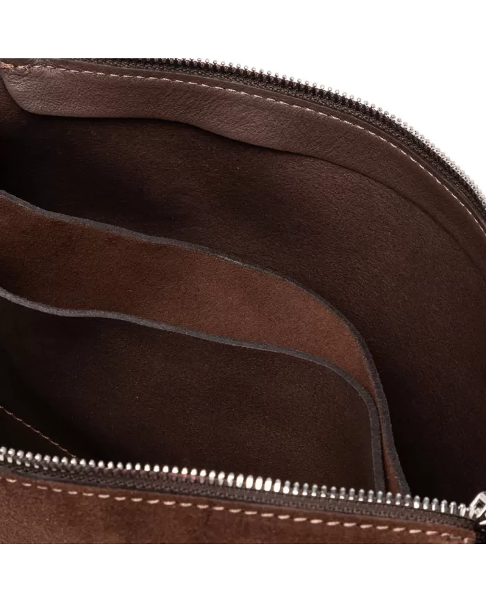 Gianni Chiarini Borsa in pelle scamosciata Mia Testa moro