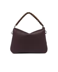 Gianni Chiarini Borsa in pelle manico intrecciato Mia Viola/Testa moro