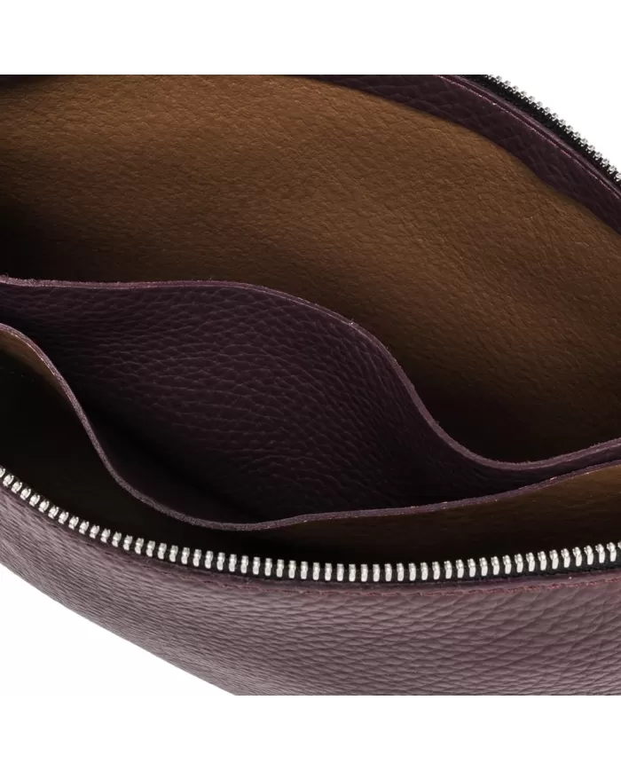 Gianni Chiarini Borsa in pelle manico intrecciato Mia Viola/Testa moro