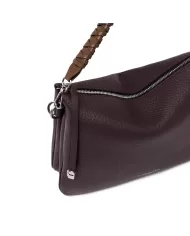 Gianni Chiarini Borsa in pelle manico intrecciato Mia Viola/Testa moro