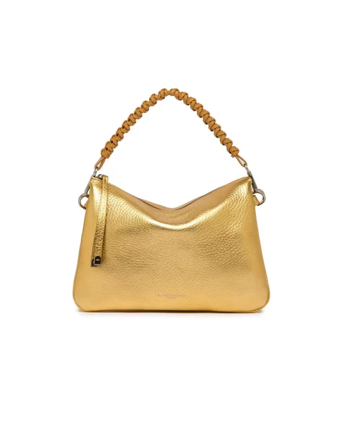 Gianni Chiarini Borsa in pelle manico intrecciato Mia Oro