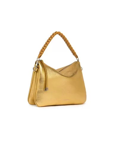 Gianni Chiarini Borsa in pelle manico intrecciato Mia Oro