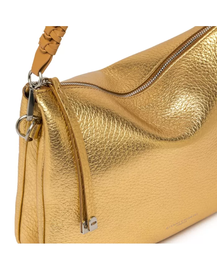 Gianni Chiarini Borsa in pelle manico intrecciato Mia Oro