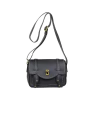 Visona Borsa bandoliera piccola in pelle Diana Nero