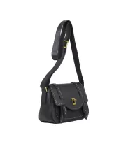 Visona Borsa bandoliera piccola in pelle Diana Nero