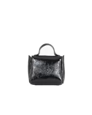 Visona Borsa bandoliera pelle vernice Nero