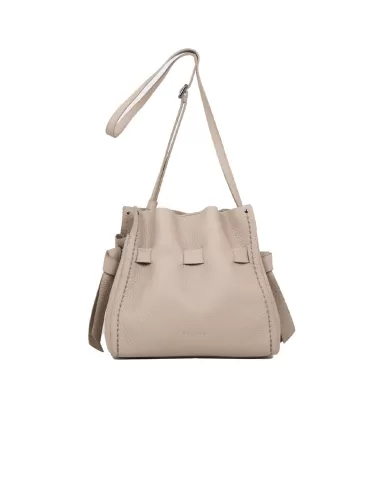 PLINIO VISONA' Borsa bandoliera in pelle Vittoria Beige