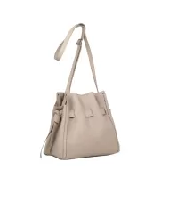 PLINIO VISONA' Borsa bandoliera in pelle Vittoria Beige