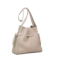 PLINIO VISONA' Borsa a tracolla in pelle Vittoria Beige