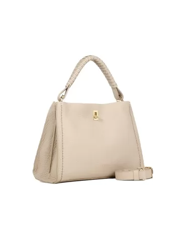 PLINIO VISONA' Borsa a mano in pelle Mia Beige