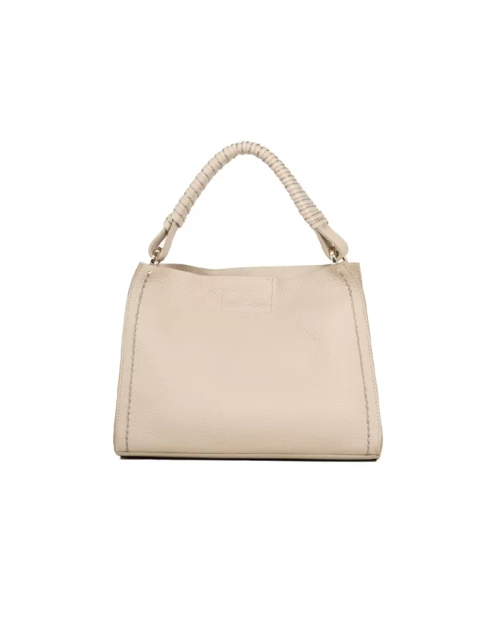 PLINIO VISONA' Borsa a mano in pelle Mia Beige