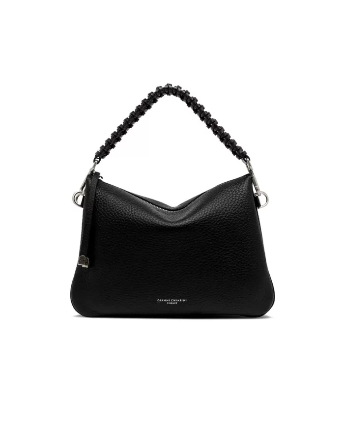 Gianni Chiarini Borsa in pelle manico intrecciato Mia Nero/Marrone