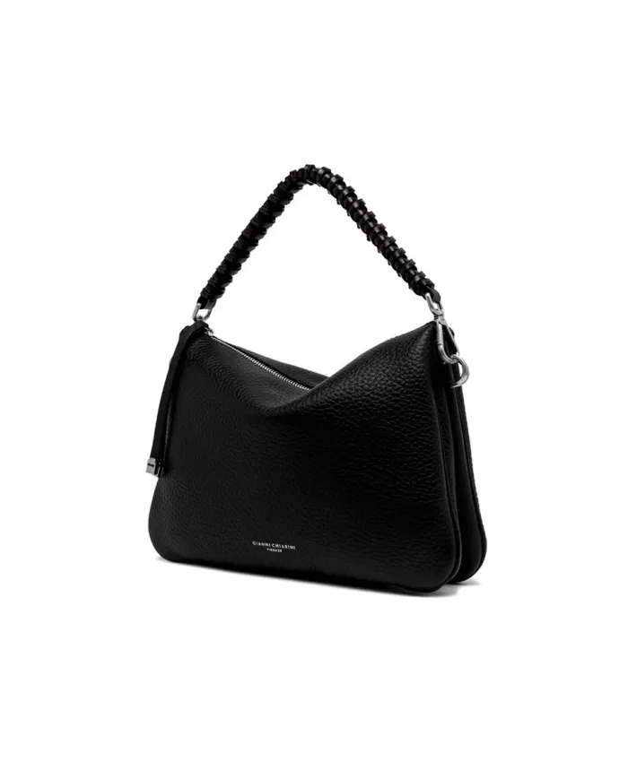 Gianni Chiarini Borsa in pelle manico intrecciato Mia Nero/Marrone