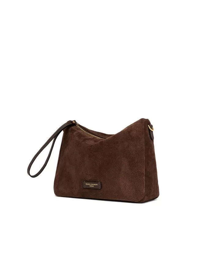 Gianni Chiarini Borsa grande scamosciata Nora pouch Testa moro