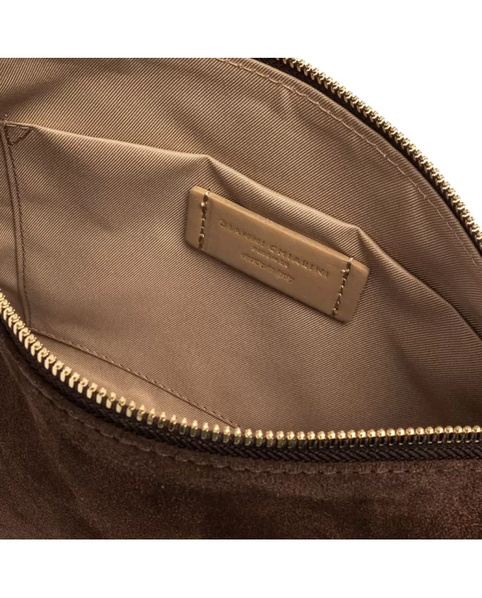 Gianni Chiarini Borsa grande scamosciata Nora pouch Testa moro