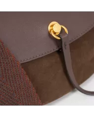 Gianni Chiarini Borsa bandoliera scamosciata Pilar Testa moro