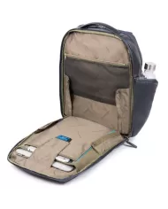 Piquadro Zaino in pelle con porta pc 15,6", Urban Blu