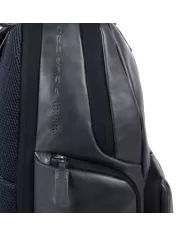 Piquadro Zaino in pelle con porta pc 15,6", Urban Blu