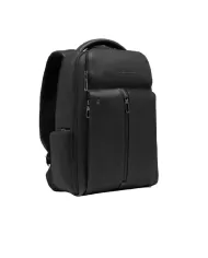 Piquadro Zaino in pelle con porta pc 14" Hedley Nero