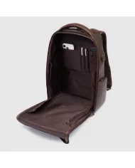 Piquadro Zaino in pelle con porta pc 15,6" Hedley Nero