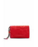 Desigual Borsa tracolla ricamata Rosso