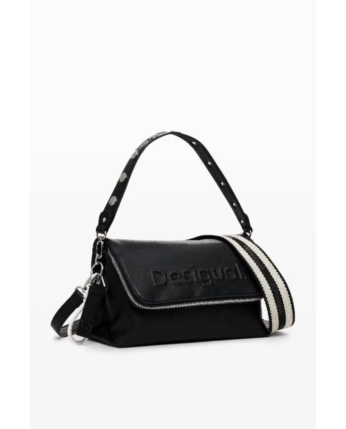 Desigual Borsa a tracolla logo Nero