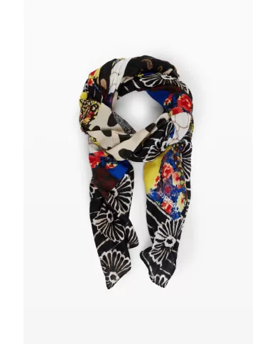 Desigual Foulard donna patch Blu