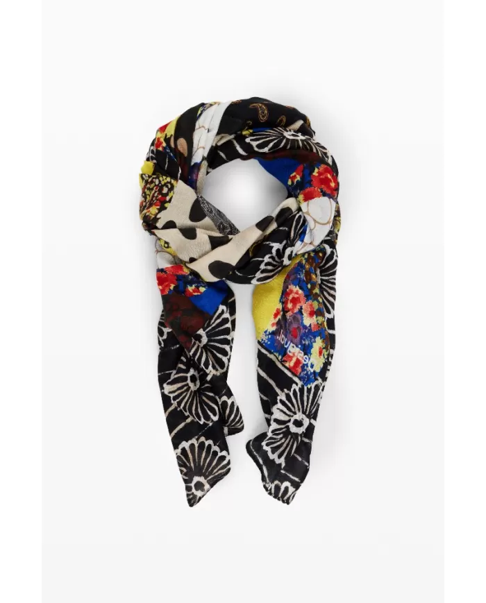 Desigual Foulard donna patch Blu