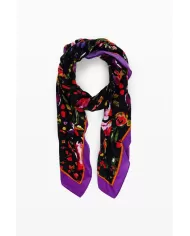 Desigual Foulard donna fiori Nero