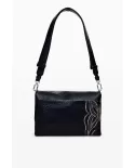 Desigual Borsa ricamo farfalla Nero