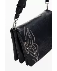 Desigual Borsa ricamo farfalla Nero