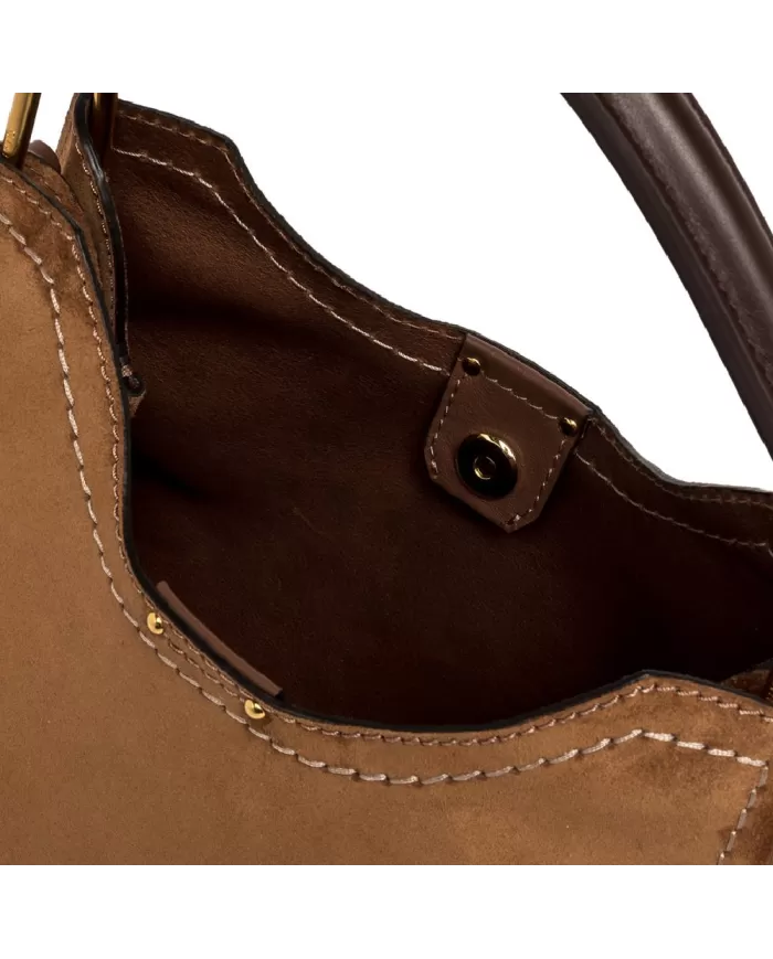 Gianni Chiarini Borsa piccola scamosciata Aurora Cognac