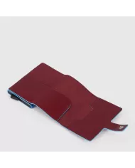 Piquadro Porta carte di credito con tasca banconote "Blue square" Rosso