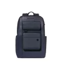 Piquadro Zaino in pelle con porta pc 15,6" Liko Blu