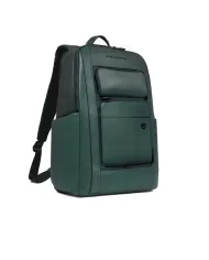 Piquadro Zaino in pelle con porta pc 15,6" Liko Verde