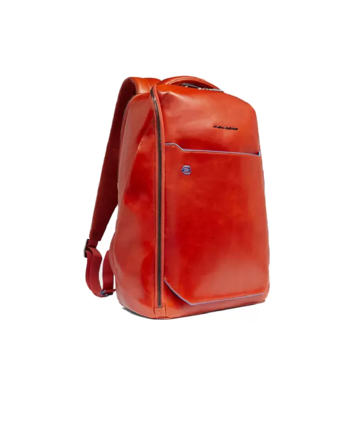 Piquadro Zaino porta pc 14" Blue square Arancio