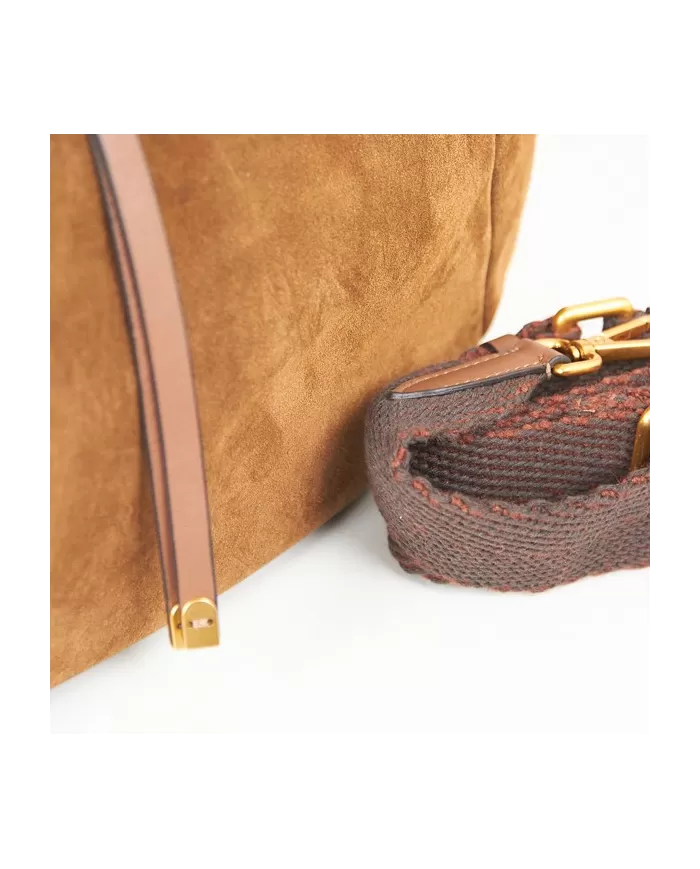 Gianni Chiarini Borsa grande scamosciata Pilar Cognac