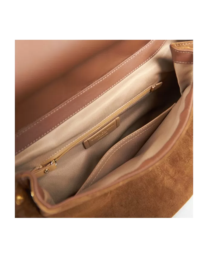 Gianni Chiarini Borsa grande scamosciata Pilar Cognac