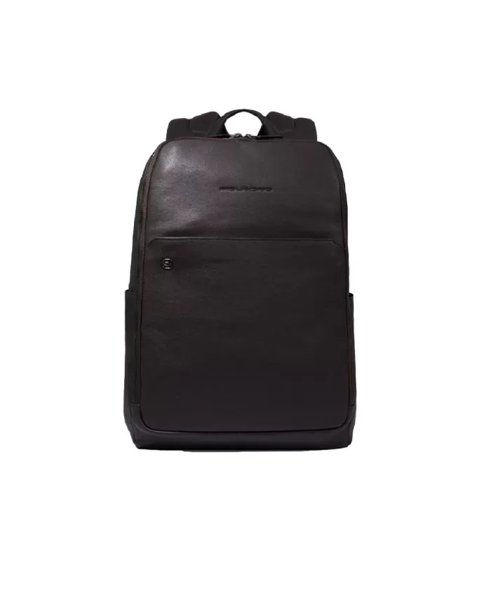 Piquadro Zaino pelle porta pc 15,6" Testa moro