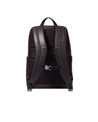 Piquadro Zaino pelle porta pc 15,6" Testa moro