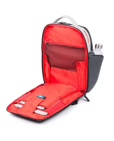 Piquadro Zaino porta pc 15,6" pelle con placca USB Nero