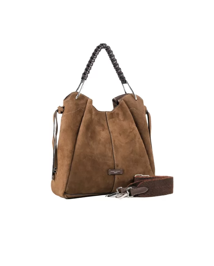 Gianni Chiarini Borsa in pelle scamosciata Era Testa moro