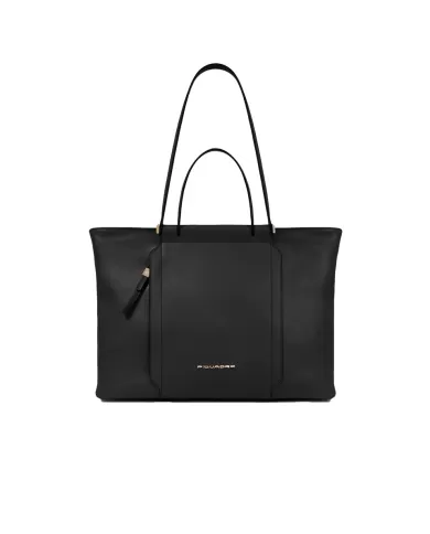 Piquadro Shopping bag in pelle Circle Nero