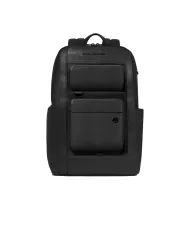 Piquadro Zaino in pelle con porta pc 15,6" Liko Nero